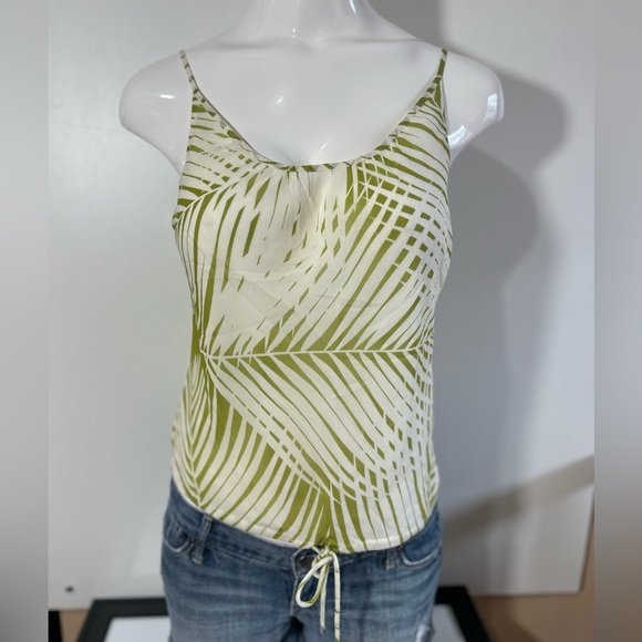 PLANET 100% SILKE TOP SPAGHETTI STRAPS CROPPED WITH WAIST TIE IN SIZE 8 - Picture 4 of 9